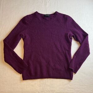 Charter Club Cashmere Luxury Women's Crewneck Long Sleeve Sweater Plum Size S
